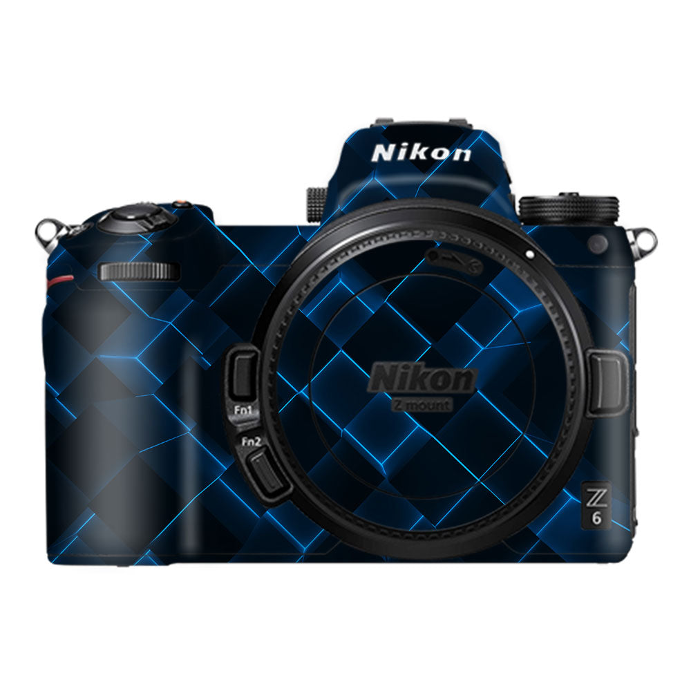 blue nikon camera