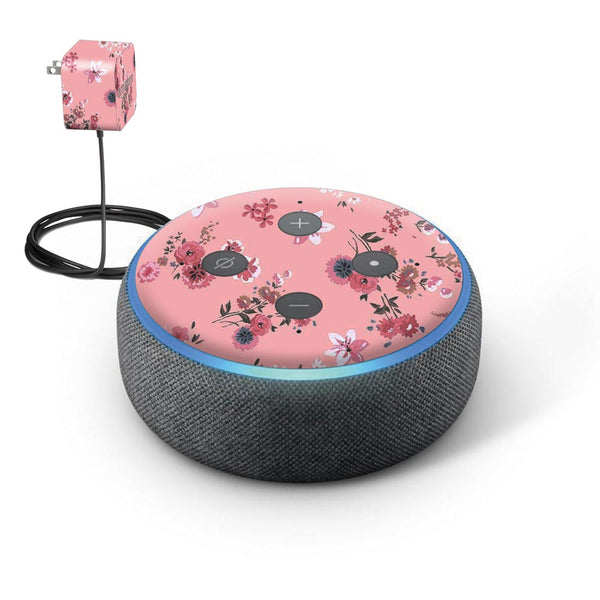 Floral Pink skin of Amazon Echo Dot (3rd Gen) by sleeky india