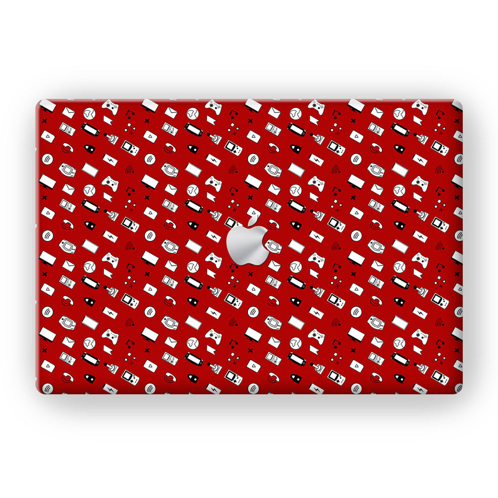 Icons Retro Red MacBook Skins