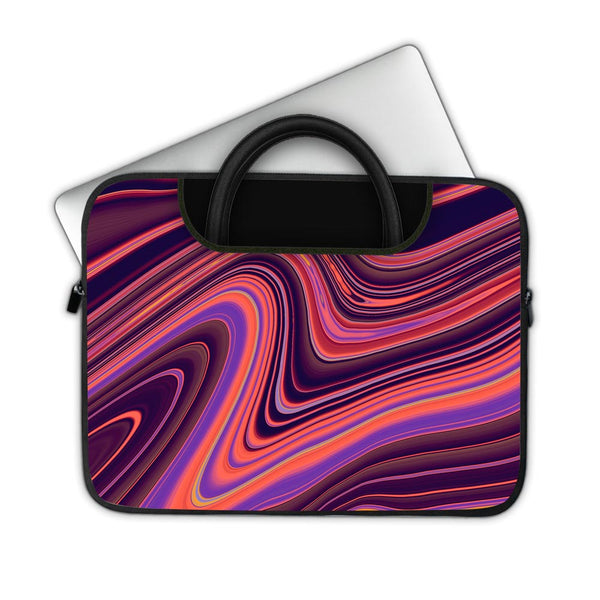 Purple Liquid Marble - Pockets Laptop Sleeve