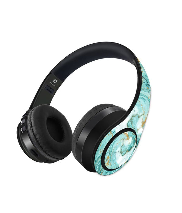 Marble Twist Blue - Decibel Wireless On Ear Headphones By Sleeky India, Marvel Headphones, Dc headphones, Anime headphones, Customised headphones 