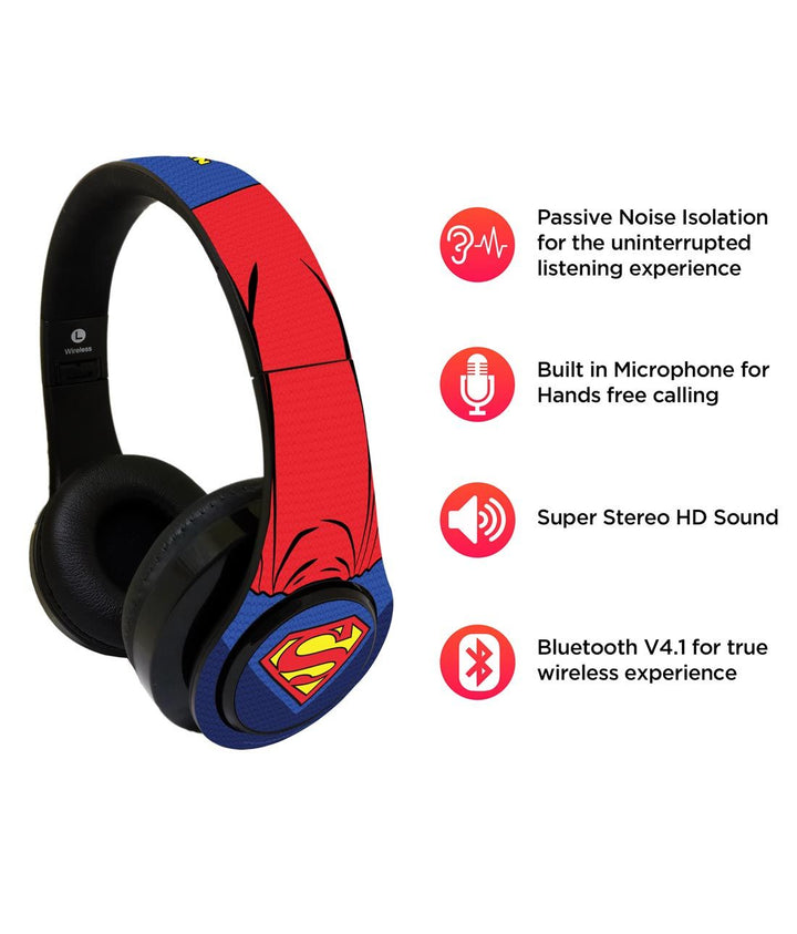 Suit up Superman - Decibel Wireless On Ear Headphones By Sleeky India, Marvel Headphones, Dc headphones, Anime headphones, Customised headphones 