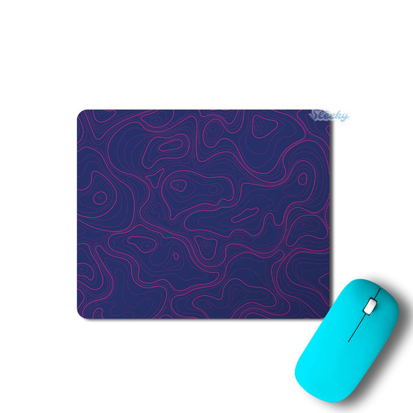 Topographic Blue Map - Mousepad