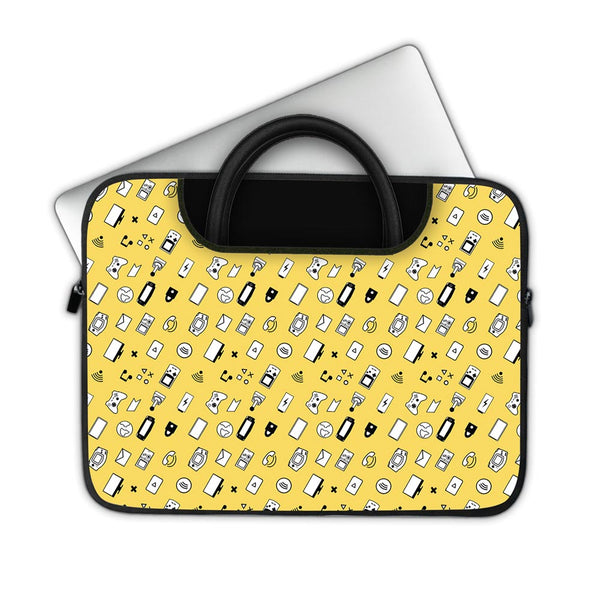 Yellow Retro - Pockets Laptop Sleeve