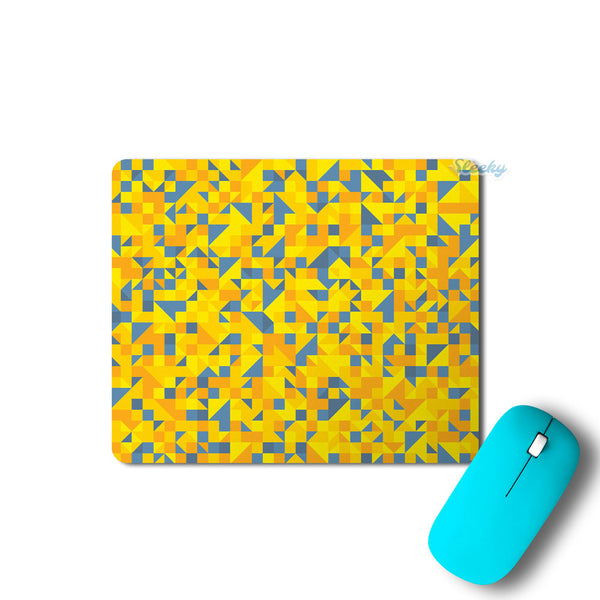 Yellow Triangle Background - Mousepad