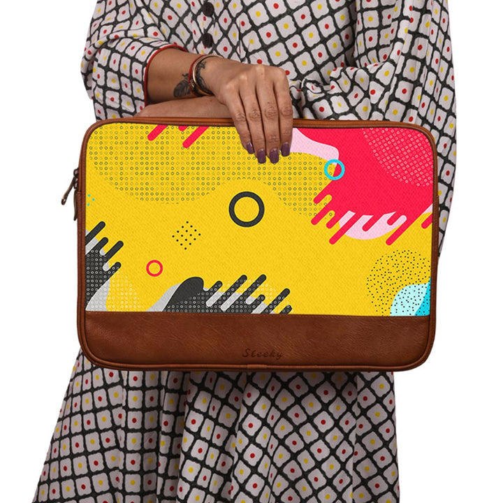 Boho Abstract  - Leather Laptop Sleeves