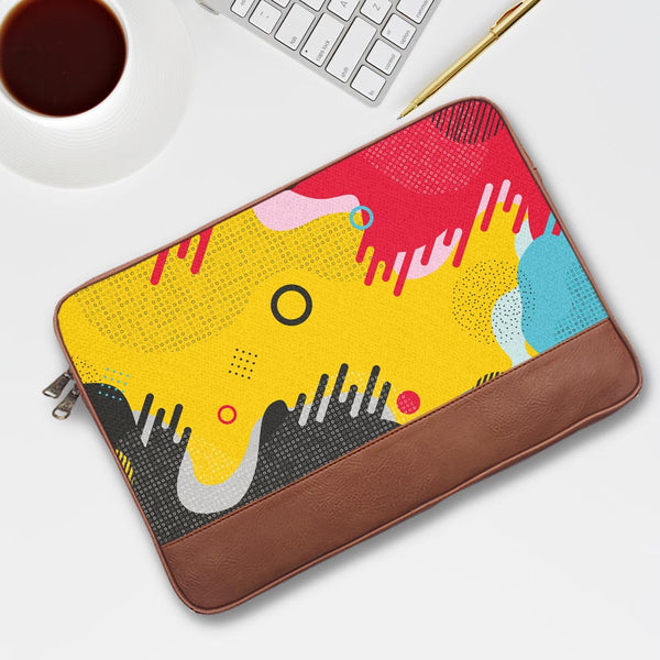 Boho Abstract  - Leather Laptop Sleeves