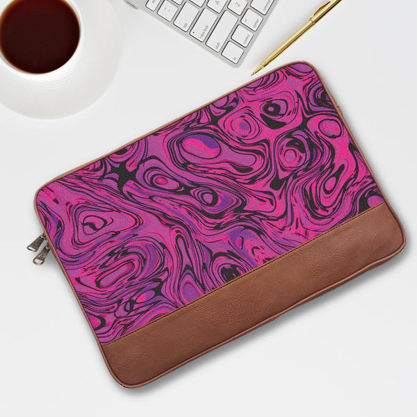 Colorful Liquid Vector - Leather Laptop Sleeves