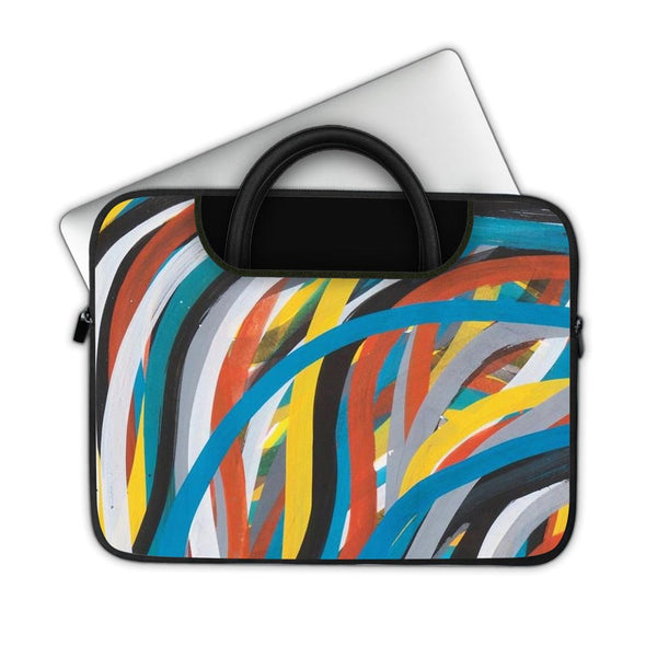 colorful stroke pattern - Pockets Laptop Sleeve