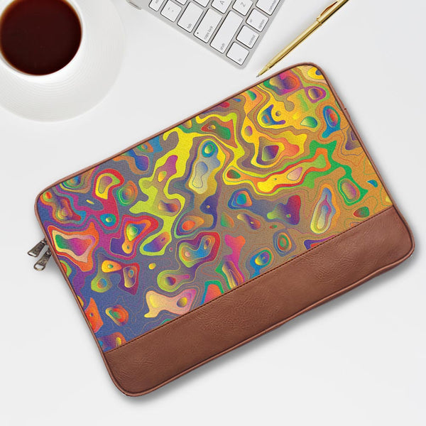 Contour Map - Leather Laptop Sleeves