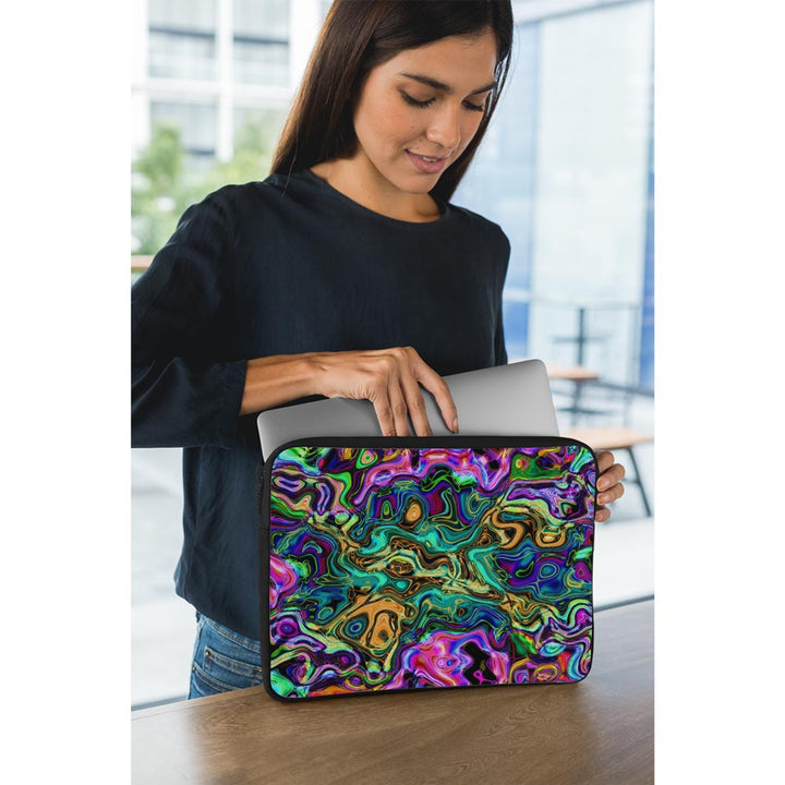 Rainbow Flames Pattern - Laptop Sleeve