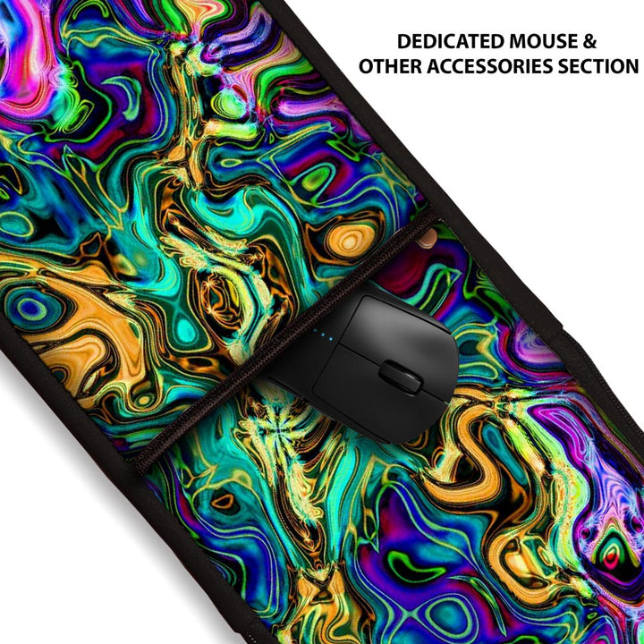 Rainbow Flames Pattern - 2in1 Keyboard & Mouse Sleeves