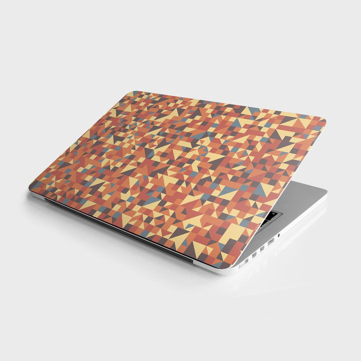 Red Triangled Background - Laptop Skins