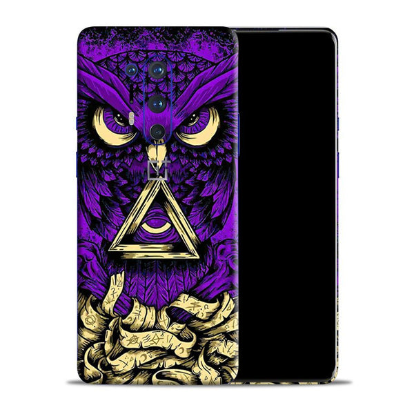 trippy-owl-purple skin by Sleeky India. Mobile skins, Mobile wraps, Phone skins, Mobile skins in India