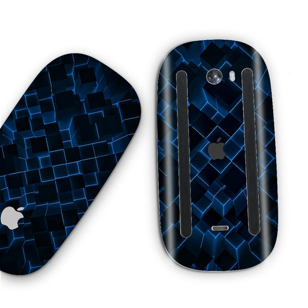 3D Cubes Blue - Apple Magic Mouse 2 Skins
