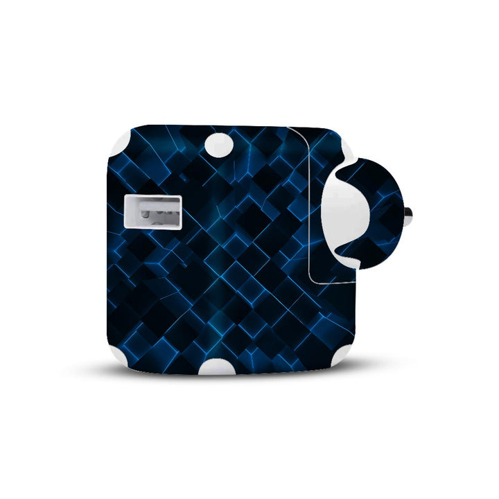 3D Cubes Blue - Apple 2019 10W Charger skin