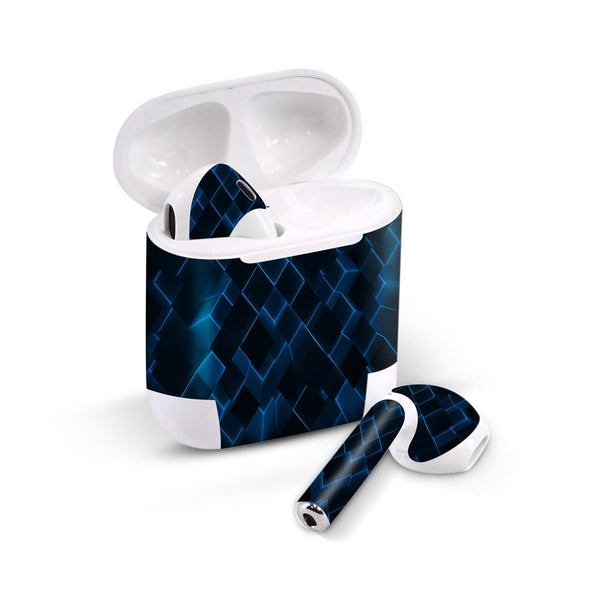 3D cubes Blue - Airpods 1/2/3 Skin