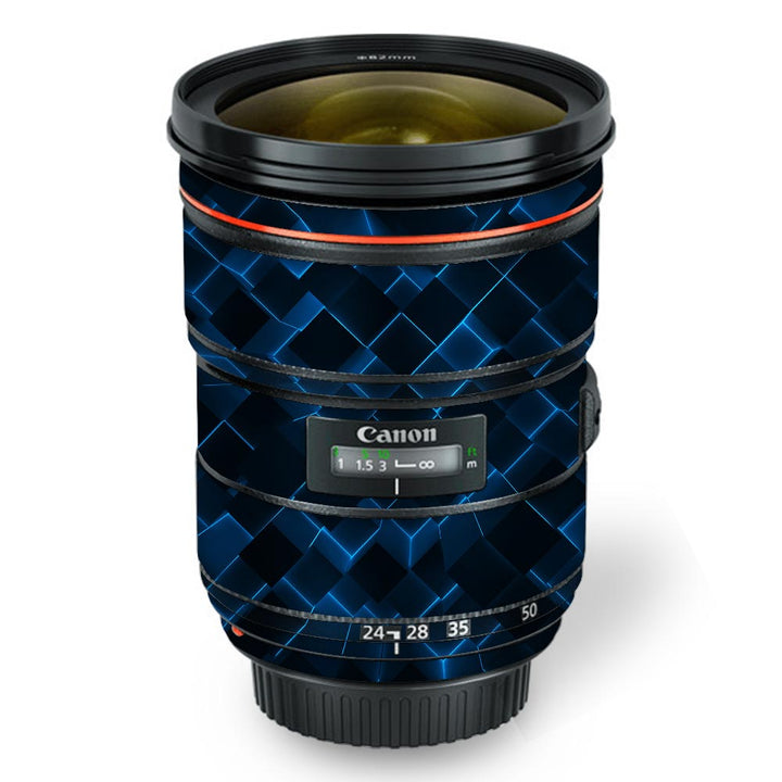 3D Cubes Blue - Canon Lens Skin