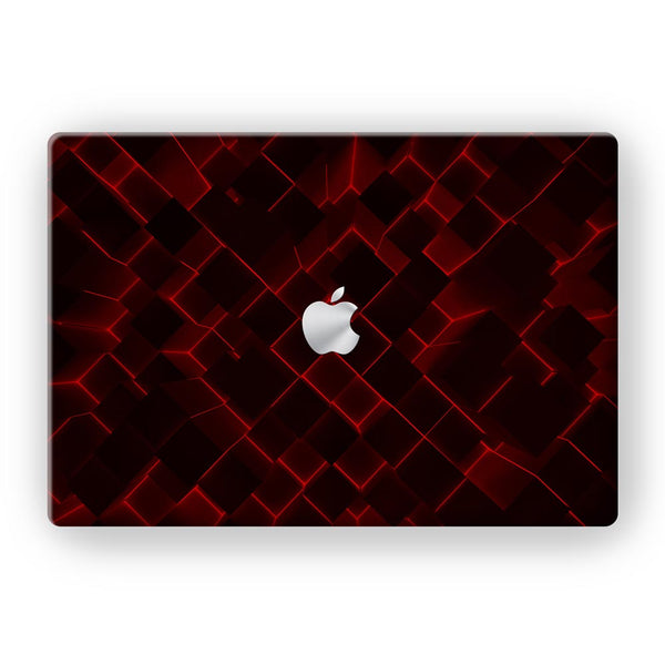 3D Cubes Red - MacBook Skins