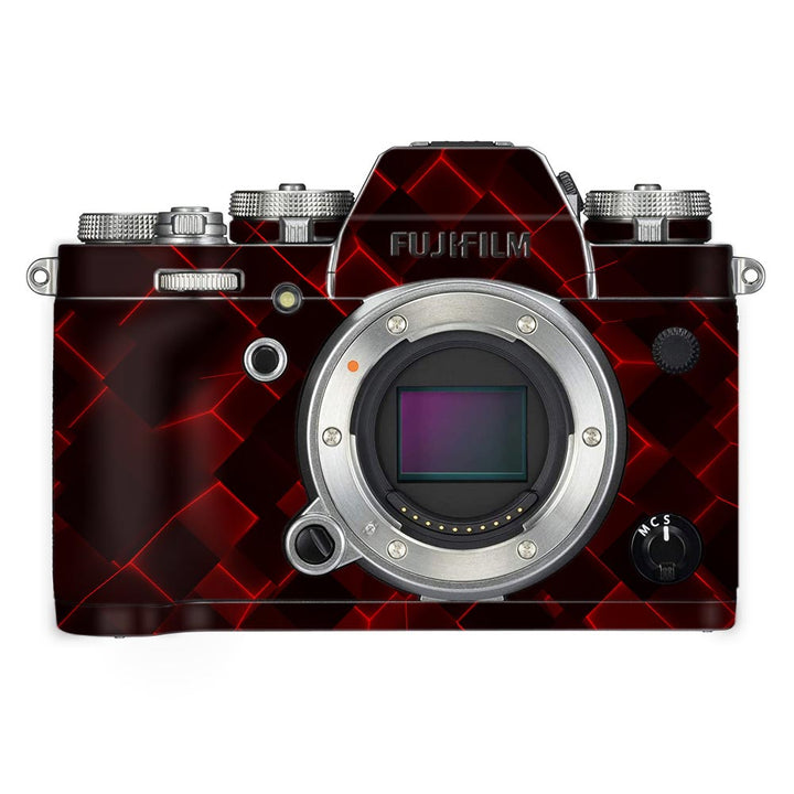 3D Cubes Red - FujiFilm Camera Skin