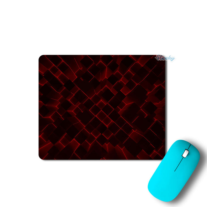 3D Cubes Red - Mousepad