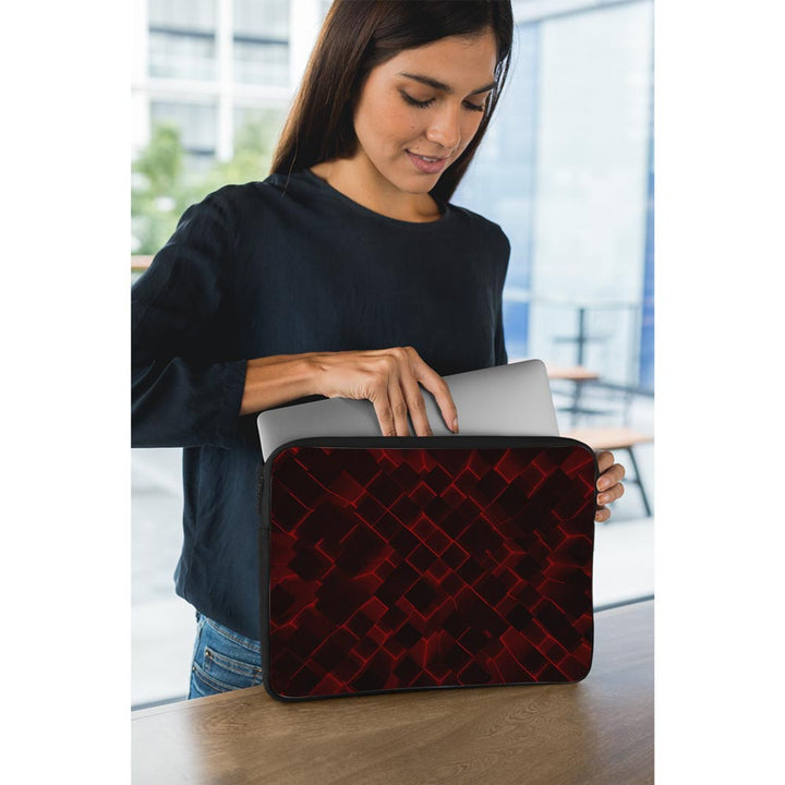 3D Cubes Red - Laptop Sleeve