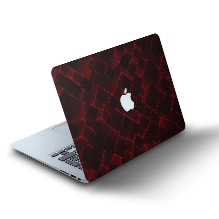 3D Cubes Red - MacBook Skins