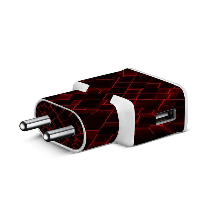 3D Red Camo - Samsung S8 Charger Skin