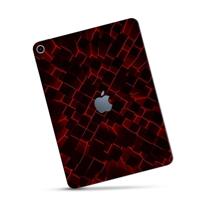 3D Cubes Red -Apple Ipad Skin