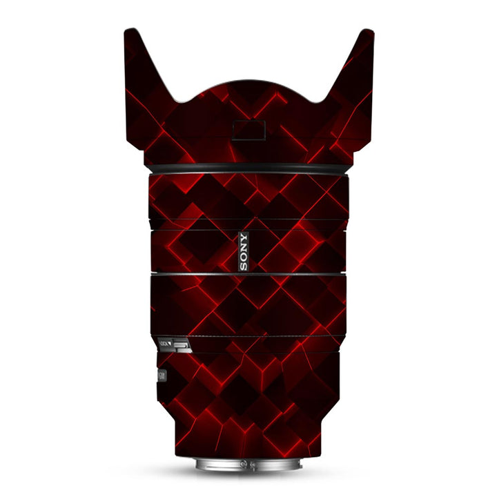 3D Cubes Red - Sony Lens Skin