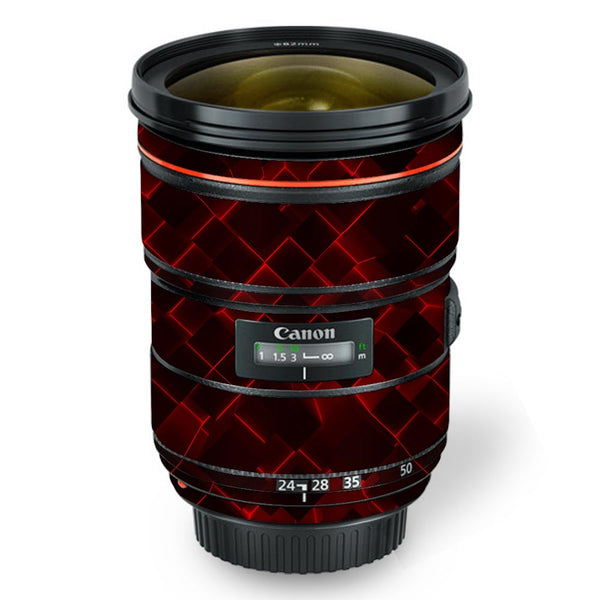 3D Cubes Red - Canon Lens Skin
