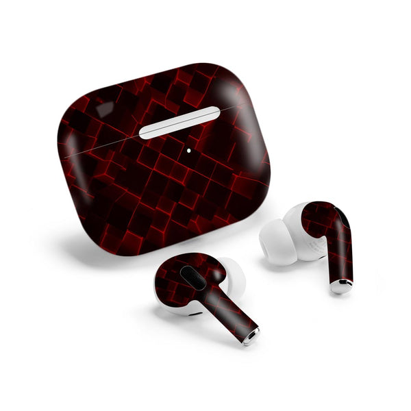 3D Cubes Red - Airpods Pro 2 Skin