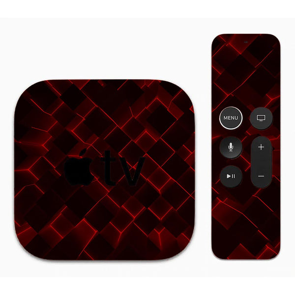 3D Cubes Red - Apple TV Skin