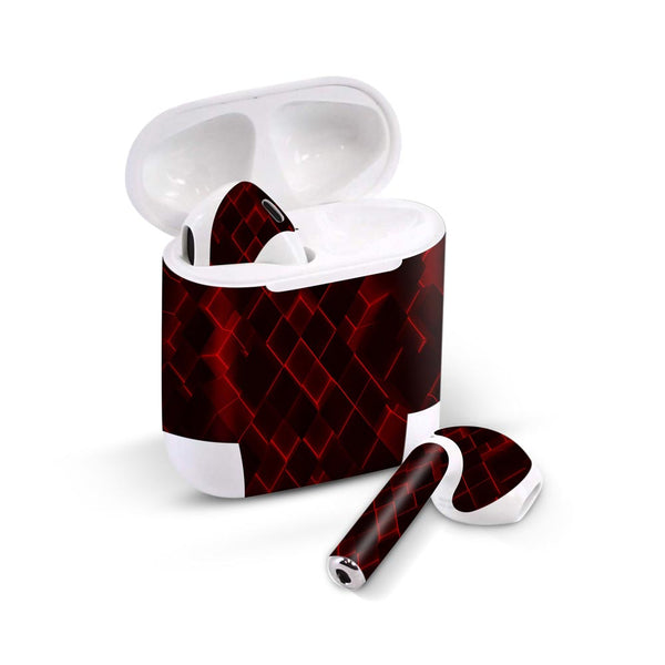 3D cubes Red - Airpods 1/2/3 Skin