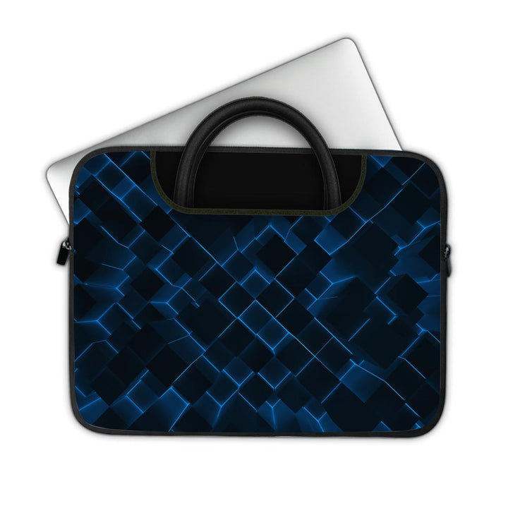 3D Cubes Blue - Pockets Laptop Sleeve