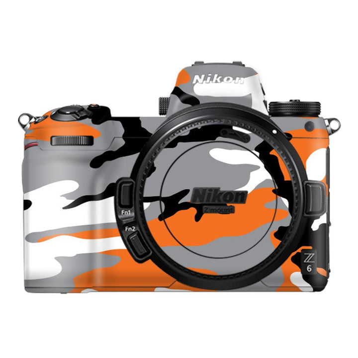 Orange Camo Pattern - Nikon Camera Skins