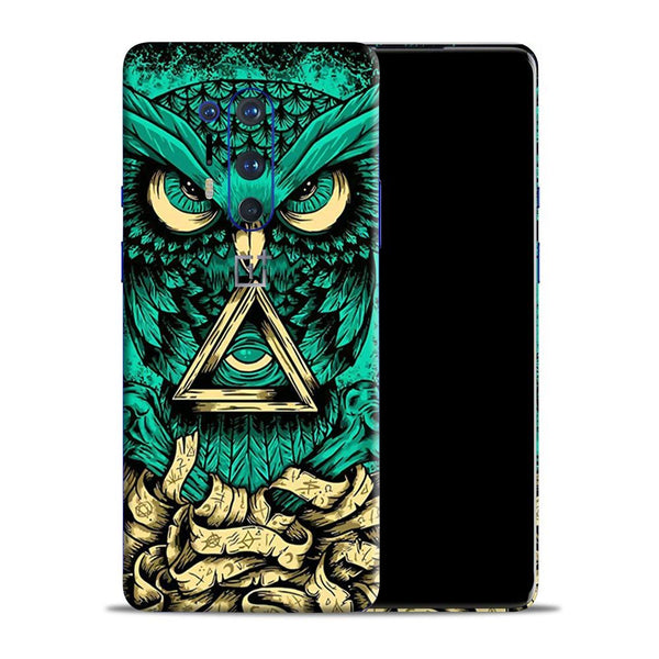 trippy-owl-green skin by Sleeky India. Mobile skins, Mobile wraps, Phone skins, Mobile skins in India