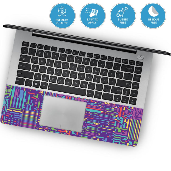 Rainbow Glitched Pattern - Laptop Skins