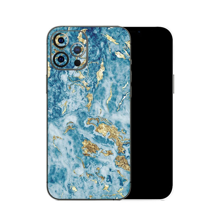Blue Gold marble skin by Sleeky India. Mobile skins, Mobile wraps, Phone skins, Mobile skins in India