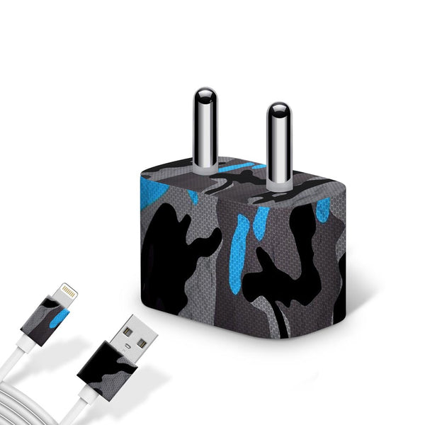 Blue Camo Pattern - Apple charger 5W Skin