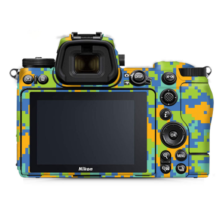 Blue Glitched Pattern - Nikon Camera Skins