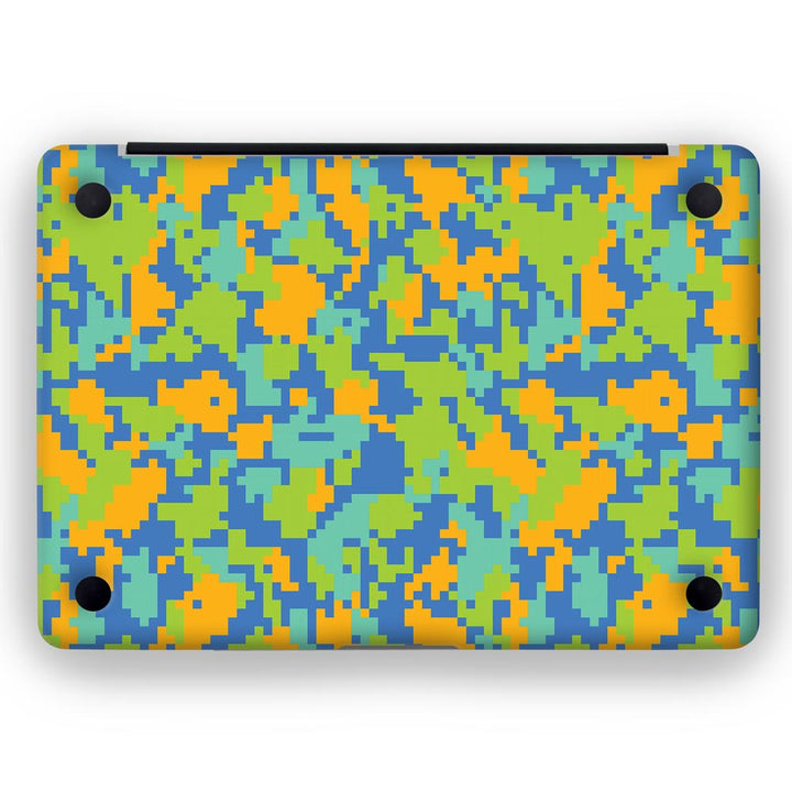 Blue Glitched Pattern Camo - MacBook Skins