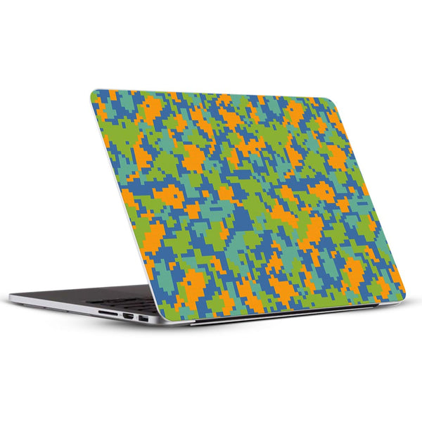Blue Glitched Pattern Camo  - Laptop Skins