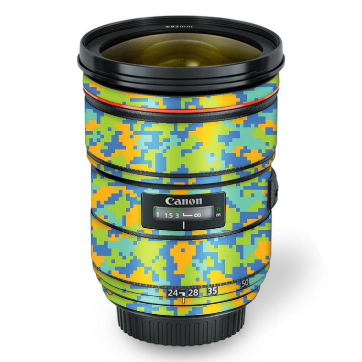 Blue Glitched Pattern - Canon Lens Skin