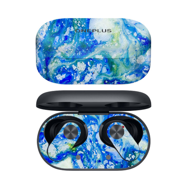 Blue Acid Marble - OnePlus Nord Buds 2R Skins