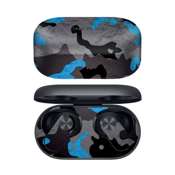 Blue Pattern Camo - OnePlus Nord Buds 2R Skins