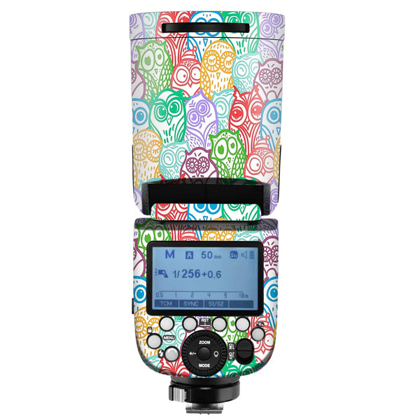 Colorful Owl Pattern - Camera Flash Skin