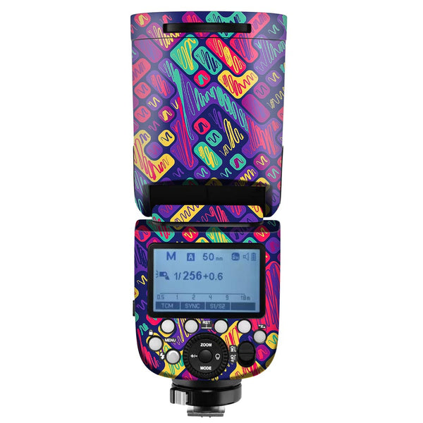 Colorful Scribbled Block  - Camera Flash Skin