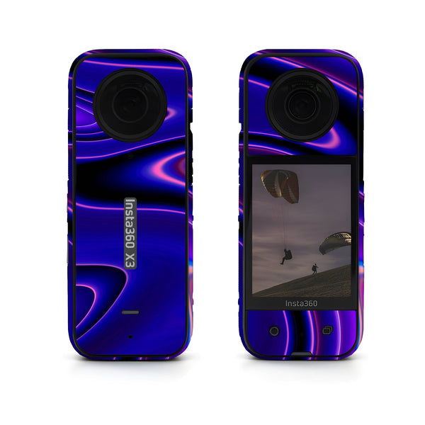 Darkblue Liquid Marble Insta360 Skin