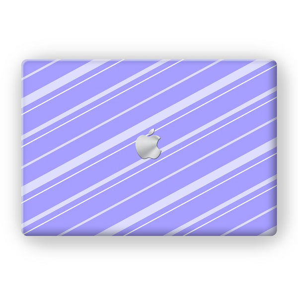 Diagonal Strips Lavender - MacBook Skins